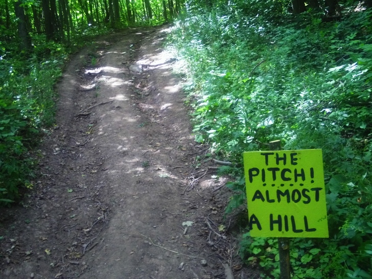 The new escarpment climb that was added to the course for the 50k and 75k runners this year was called the "Pitch". It was so long and steep runners were already calling it "The Bitch".